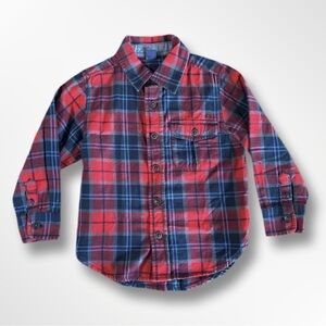 Baby Gap Red and Blue Plaid Button Down